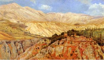 Edwin Lord Weeks : Village in Atlas Mountains Morocco